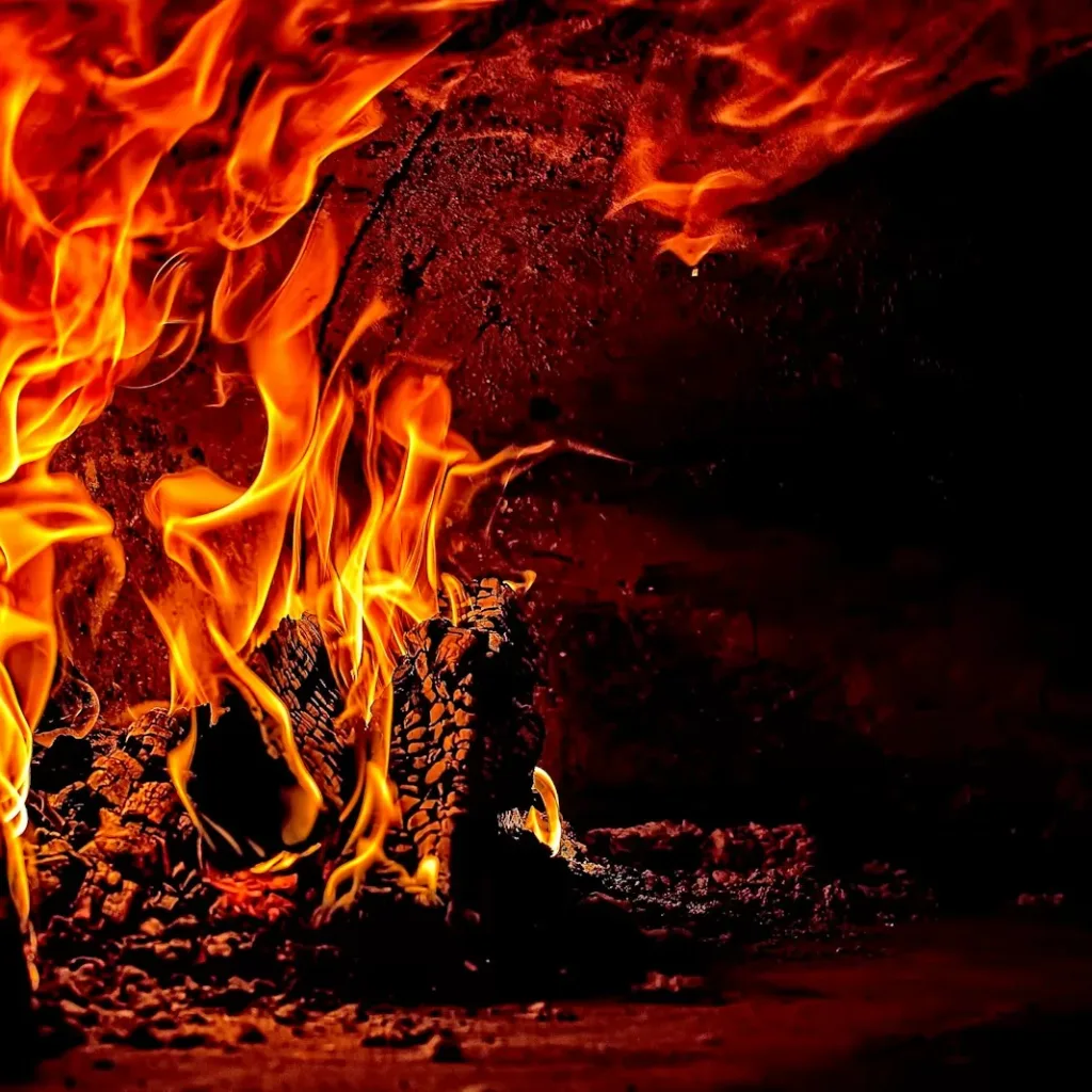 Photo by Ricardo Gomez Angel burning firelog